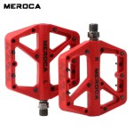 Pedały Platformowe Meroca Włókno Nylonowe Czerwone